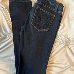 Women's size 25 Tory Burch Dark Blue Jeans